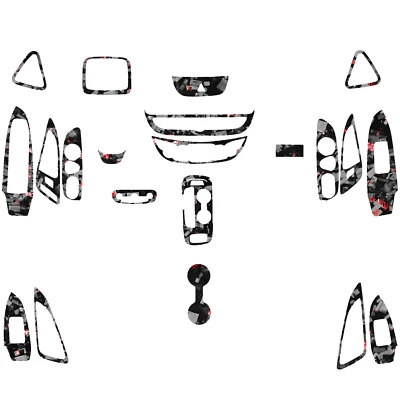 21x Kits de cubierta interior de fibra de carbono forjada roja para Chevrolet Malibu 16-24 Foto 1 de 4