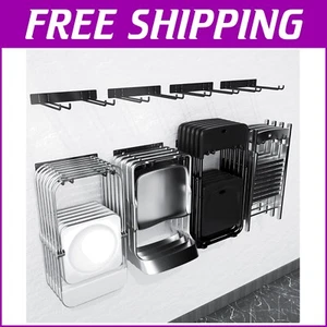 Durable Wall-Mounted Chair & Tool Storage Rack - Perfect for Garage & Outdoors - Picture 1 of 9