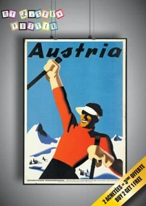 AUSTRIA Vintage travel posters Rétro Print - Imagen 1 de 1