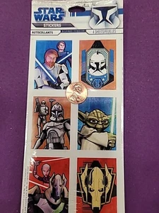STAR WARS Clone Wars Stickers Value Pack 8 Sheets 48 Stickers Sealed New Htf - Picture 1 of 4