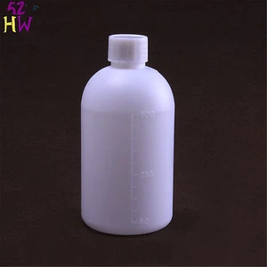 2Pcs 500ml Plastic Agent Bottle Narrow Mouth Double Cap Leakproof - Picture 1 of 2