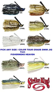 Strike King Jigs Tour Grade Swim Pick Any Color Size TGSJ Bait - Picture 1 of 23