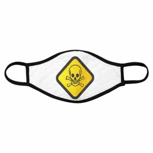 Toxic Skull Design Fabric Face Mask by AlchemyArts Handmade UK, 4 sizes S,M,L,XL - Picture 1 of 4