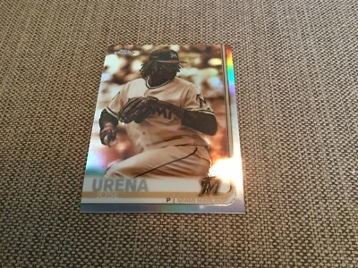 2019 Topps Chrome Jose Urena Sepia Refractor #199 Miami Marlins - Image 1 of 2