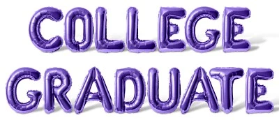 ВЫПУСКНИК КОЛЛЕДЖА письмо воздушный шар баннер - сделай сам выпускной день вечеринки украшения - Изображение 1 из 4