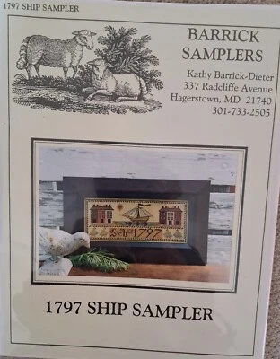 Barrick Samplers - "1797 Ship Sampler" - cross stitch - New - Image 1 of 3