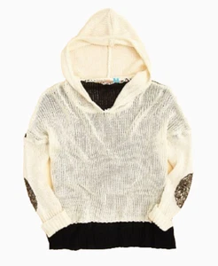 Vintage Havana Girls' Sequin Patch Hooded Sweater,Ivory, Size S, MSRP $74 - Picture 1 of 1