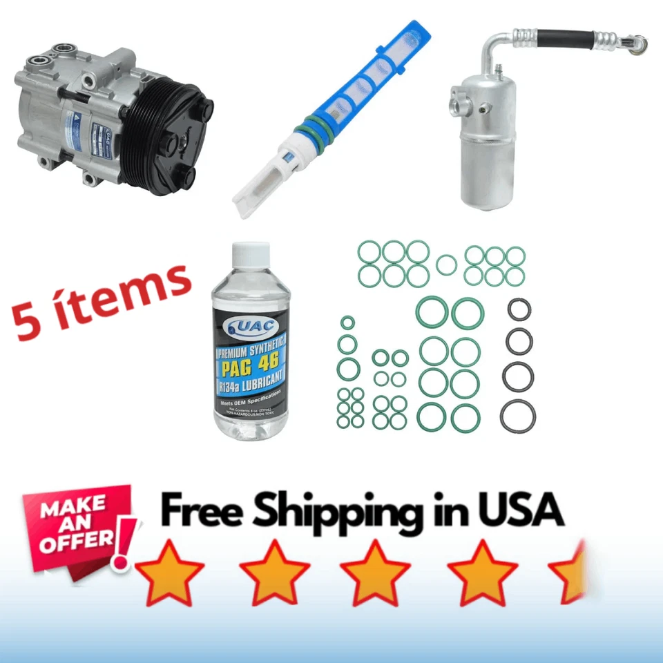 Kit Compressor A/C Fit Ford F-150 98-01, Ford 250 98-99, Ford Lobo 97-99 - Image 1 of 1