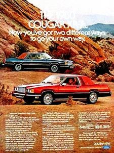 1980 Mercury Cougar XR 7 Two Ways Go Your Own Way Original Print Ad-8.5 x 11 " - Picture 1 of 6