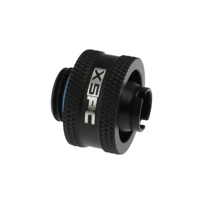 XSPC 3/8" ID x 5/8" OD Compression Fittings V2, Matte Black on Brass - Image 1 of 4