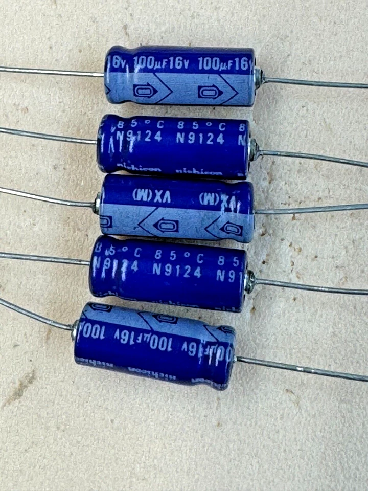 Nichicon VX Series Axial Electrolytic Capacitor 100uf @ 16vdc