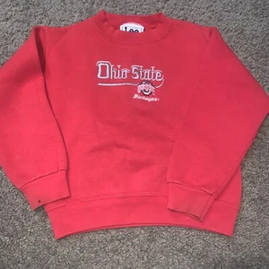 Vintage Lee Sport Ohio State Buckeyes Crewneck Sweatshirt Youth Large Red - Picture 1 of 6