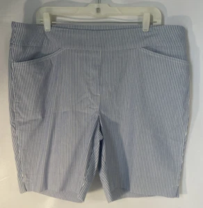 Hilary Radley Blue and White Striped Bermuda Shorts Size XXL - Picture 1 of 8