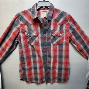 Levi's kariertes Button-Down-Hemd mit Perlendruckknöpfen für Herren Medium - Bild 1 von 7