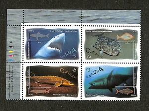 Canada — UL Plate Block — Ocean Water Fish #1641-1644 (1644a) — MNH - Picture 1 of 1