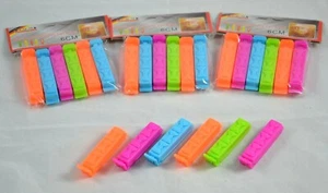 6 Gefrierbeutelklammern Clips Beutelverschluß Klammern Verschluss 6cm Schleife - Bild 1 von 1