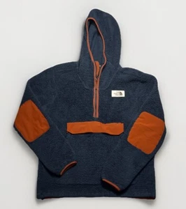 The North Face Campshire Pullover Uomo Medium Navy Quarto Zip Sherpa Felpa con Cappuccio - Foto 1 di 11
