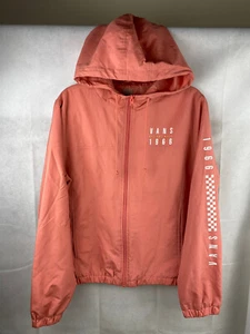 VANS Womens Rain Jacket Size L Pink Hooded Lined - Picture 1 of 13