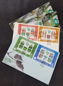Malaysia XXI IUFRO Congress 2000 Tree Butterfly Bird Fish Cat Snake Wildlife FDC - Picture 1 of 7