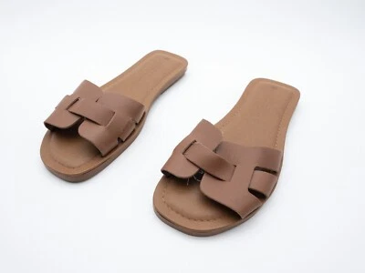 Sandalia De Verano Para Mujer Pantolette Marrón Talla 41 EU Art 17258-50 - Imagen 1 de 4