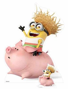 Dave Minion Riding Pig Despicable Me 3 Minions Lifesize & Mini Cardboard Cutout - Picture 1 of 1