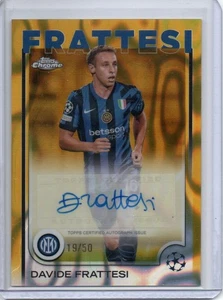 2024-25 Topps Chrome UCC Davide Frattesi Auto Gold Lava Refractor # /50 Inter - Bild 1 von 2