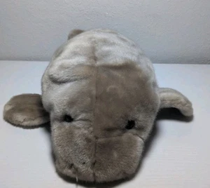 Vintage B.J. Toy Manatee Sea Cow 16" Gray Plush Stuffed Animal S37 - Picture 1 of 7