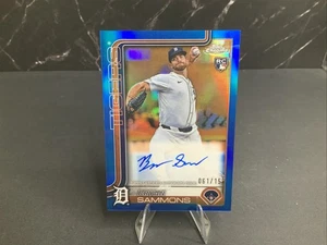 2025 Topps Chrome Bryan Sammons Blue Rookie Auto /150 Tigers - Bild 1 von 2
