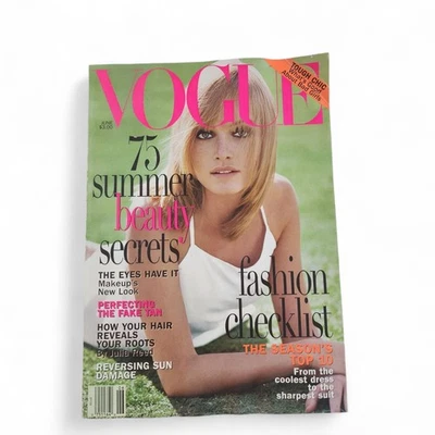 Vintage Vogue Magazine June 1995 Amber Valletta Cover - Image 1 of 4