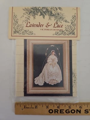 Lavender & Lace I THEE WED Cross Stitch Pattern by Marilyn Leavitt Imblum L&L29 - Image 1 of 3