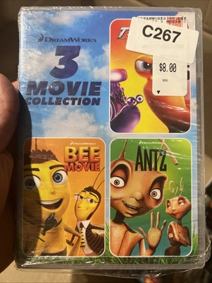 DreamWorks 3 Movie Collection: Turbo / Bee Movie / Antz [DVD] 2020, DreamWorks - Image 1 of 2