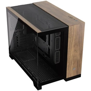 Boîtier Corsair 2500X M-ATX TG noir/bois de noyer - Photo 1/7
