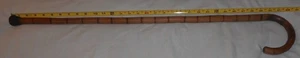 Vintage Antik Bambus Krummgriff Klassischer Gehstock Stock 32,25"L Gummiende - Bild 1 von 5