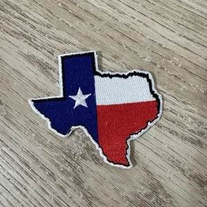 Texas State Flag Texas Shaped Embroidered Patch Vintage 3” - Picture 1 of 4