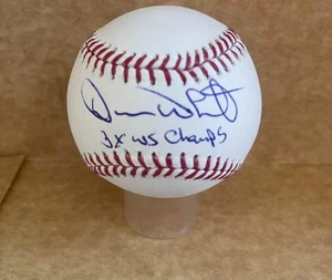 DEVON WHITE 3X WS CHAMPS SIGNED AUTOGRAPHED M.L. BASEBALL BECKETT AUTH - Picture 1 of 2