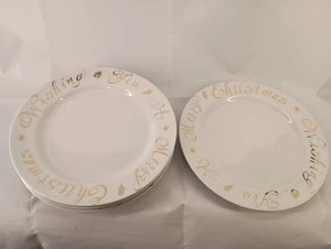 Lot Of 4 Christmas Wish by Rosanna Dinner Plates Wish You A Merry Christmas 10" - Picture 1 of 8