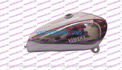 Tanque de gasolina Yamaha XT TT 500 blanco y cromado (acero) 1977/APTO PARA Foto 1 de 4