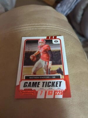 2021 Panini Contenders Matthew Stafford Season Ticket Red Foil No.9 LA Rams Card - Image 1 of 2