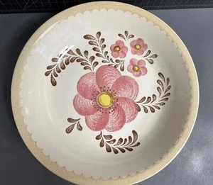 Set of 2 Royal China by Jeanette 12 inch Serving Bowls NICE Pink Blue Flower - Picture 1 of 4