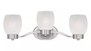 Westinghouse 63411 Karah 3-LIGHT VANITY WALL FIXTURE Brushed Nickel - Picture 1 of 2