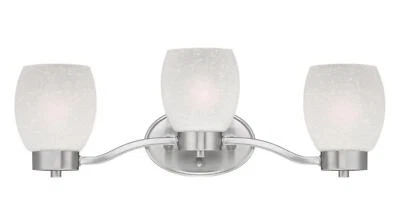 Westinghouse 63411 Karah 3-LIGHT VANITY WALL FIXTURE Brushed Nickel - Image 1 of 2