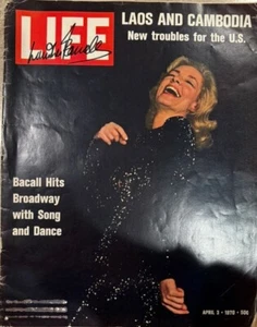 Lauren Bacall schöne Schauspielerin ECHT SIGNIERT Life Magazin 4-3-1970 handsigniert - Bild 1 von 1