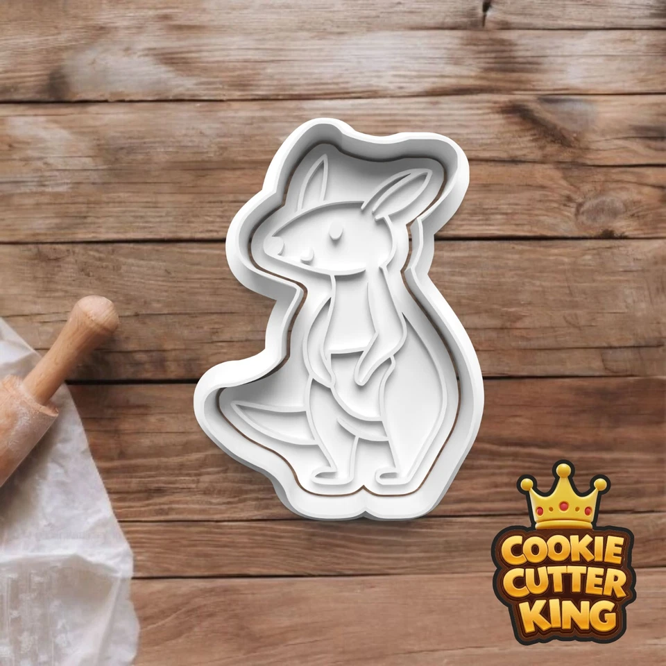 Kangaroo Cookie Cutter & Embosser Stamp - Aussie Animal Fun - Wildlife Delight - image 1 of 1