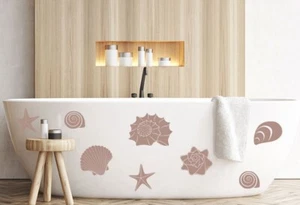 Wandtattoo Muscheln Badezimmer Wandaufkleber Set Seesterne Dekor Wanddeko - Bild 1 von 8