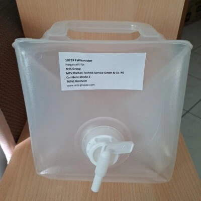 cartrend Wasserkanister Camping Wasser Kanister mit Zapfhahn, faltbar 10 Liter  - Bild 1 von 4