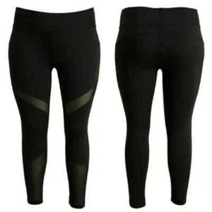 Women's High Waist Stretchy Skinny Sheer Mesh Workout Leggings Yoga Pants Sz 3X - Picture 1 of 2