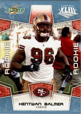 2008 Score Super Bowl XLIII Glossy 49ers Football Card #352 Kentwan Balmer /250
