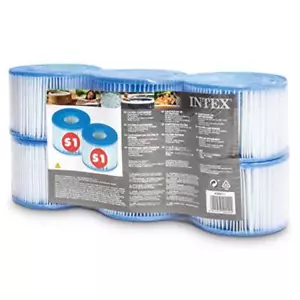 Intex PureSpa Type S1 Filter Cartridge Spa Replacement Cartridges 6 Pack - Picture 1 of 1
