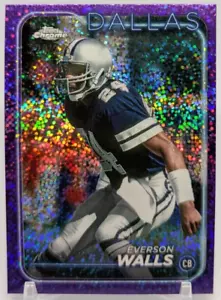 2024 Topps Chrome Everson Walls #55 Purple Refractor Refractor SP /275 Cowboys - Picture 1 of 3