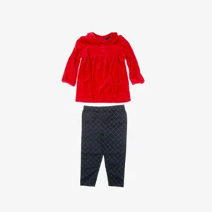 Ralph Lauren Childrenswear Baby Girls Tunic and Leggings Set Red Size 24M - Picture 1 of 2